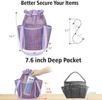 Mesh Shower Caddy Portable with Drawstring - 2-Handle Shower Bag for Dorm - Image 5
