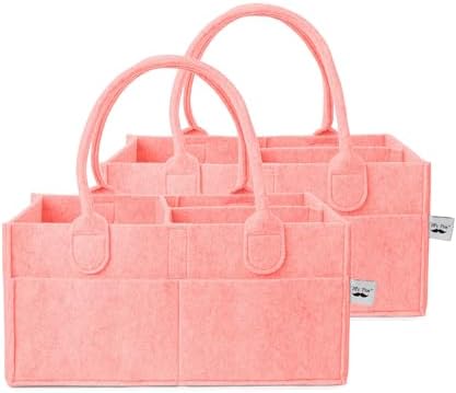 Mr. Pen- Baby Diaper Caddy Organizer, 2 Pack, Pink by MrPen