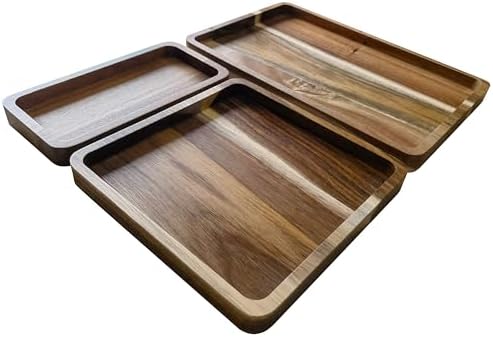 Acacia Wooden Valet Tray for Men,Natural Wood Grain EDC Tray Set Catch All for Keys Wallet Phone Glasses Watch Jewelry Pen,Tray Organizer for Entryway Nightstand Office Desk Drawer - Image 7
