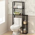 Furinno Turn-N-Tube Over The Toilet Storage, 5-Shelf Over The Toilet Organizer, Freestanding Space Saver Bathroom Shelf, for Bathroom Organizers and Storage, Black Espresso by Furinno-FitsYourSpaceFitsYourBudget