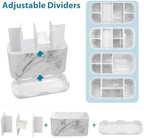 Boperzi Toothbrush Holders for Bathrooms Organizers and Storage, Large Tooth Brush Holders, Electric Toothbrush and Toothpaste Organizer Caddy with Drainage Holes for Kids Family RV Camper - Image 5