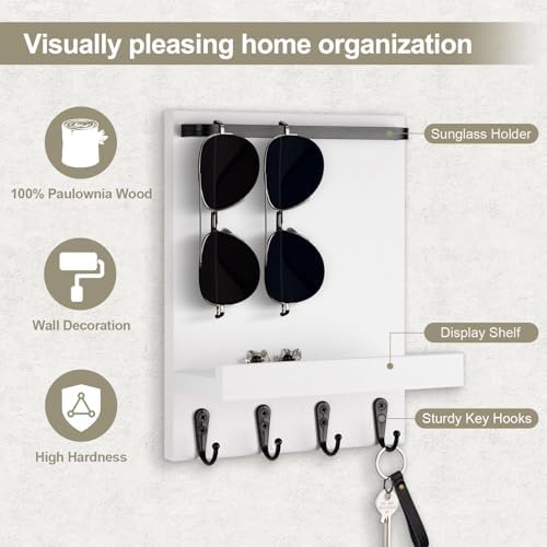 Key Holder Wall Mount, Key and Sunglasses Holder for Wall - Image 2