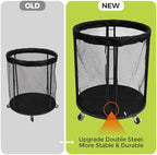 Kingarage Ball Storage Bin, Sports Ball Storage Cart, Ball Holder with Wheels for Basketball, Soccer, Garage, School, Indoor, Outdoor Ball Basketball Storage Rack Upgraged - Image 3