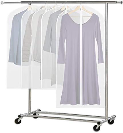 Simple Houseware 40-Inch Clear Garment Bags with Zipper, 5 Pack - Image 4