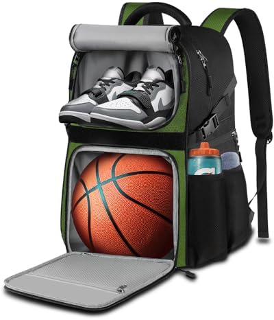 LOINTET Basketball Bag Backpack with Ball Holder Shoes Compartment, Large Basketball Accessories Sports Bag by LOINTET