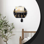 Nekon Key Holder for Wall, 9.8 Inch Round Wall Decor, Black - Image 6