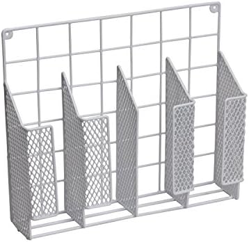 Home Basics Organizer Rust Resistant, Perfect for Food Storage, Silver Foil, Wax Paper, Sandwich Bags, Plastic Wrap-Mounts,White by HomeBasics