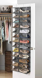 Whitmor Over The Door Shoe Shelves - 26 Sections - Crosshatch Gray - Image 3