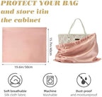 3Pack Drawstring Dust Bags for Handbags Silk Purses - Image 2