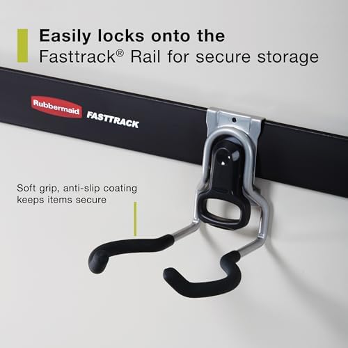 Rubbermaid Garage FastTrack Power Tool Holder Satin Nickel Wall Mounted Storage System Holds up to 50 pounds for Home/Garage/Tool Organization - Image 4