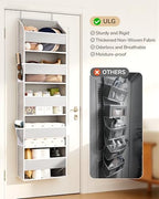 ULG 1 Pack Over Door Organizer Hanging Storage Light Gray - Image 4