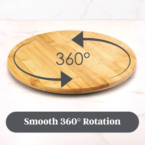 TB Home 14 Inch Bamboo Lazy Susan Turntable for Kitchen & Table Top - Image 5