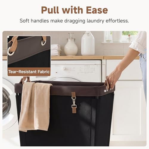 StorageWorks 210L Laundry Basket with Wheels, Rolling Hampers for Clothing - Image 4