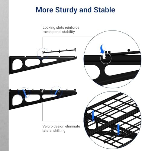 FLEXIMOUNTS 2-Pack 2x6ft Garage Shelving 24-inch-by-72-inch Heavy Duty Wall Mounted Shelves Garage Storage Rack Floating Shelves, 1400lbs Load Capacity, Black, Classic Series - Image 5