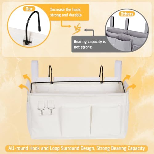 Lilithye Bedside Caddy, Bedside Storage Bag Hanging Organizer for Bunk Bed - Image 5