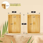 Bamboo Kitchen Drawer Organizer, Deep 2-Pack, 9" x 6" x 2.5" - Image 2