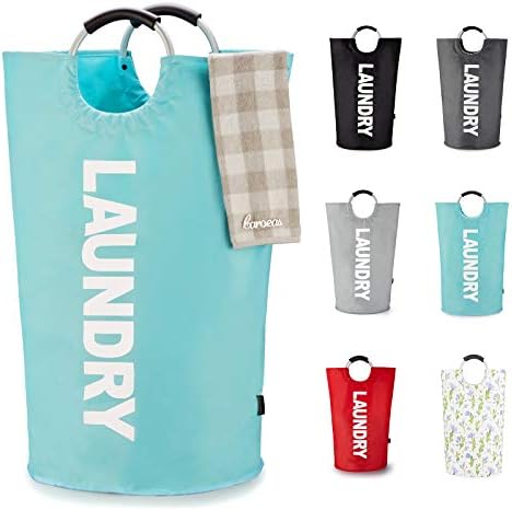 Caroeas 90L Laundry Basket (13 Colors), Waterproof Laundry Hamper, Laundry Bag with Padded Handles, Clothes Hamper Stands Up Well, Collapsible Laundry Basket Easy Storage by Caroeas