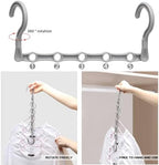 Closet Organizers and Storage, College Dorm Room Essentials for Girls Guys | 4 Pack, Stronger Space Saving Hangers, Clothes Hanger with 5 Holes, Closet Storage Magic Home Organization - Image 3