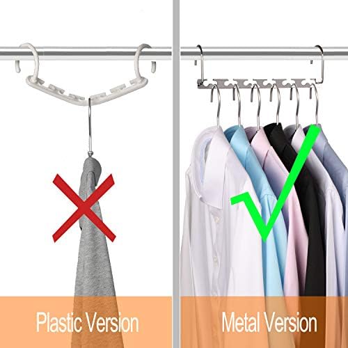 GEFTOL Space Saving Hangers Metal Hanger Magic Cascading Hanger Closet Clothes Organizer(4 Pack) - Image 4