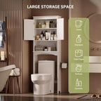 Gizoon Over the Toilet Storage Cabinet with Adjustable Shelf, White - Image 3