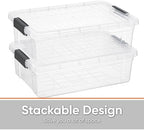 Superio 22.5 Quart Clear Plastic Storage Boxes with Lids, Stackable Organizer Containers, BPA-Free Storage Bins for Home, Office, School & Dorm, 10 Pack - Image 4