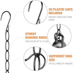 NiHome Clothing Chain Hangers 10-Pack, Space Saving Metal Closet Organizer | 7-Loop Retractable Design Chain Hanger for Compact Storage, Ideal for Travel,Dorm & Office, Wrinkle-Reducing for All Garments - Image 4