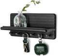 Rebee Vision Key Holder Wall Mount with 6 Key Hooks for Entryway, Black by REBEEVISION