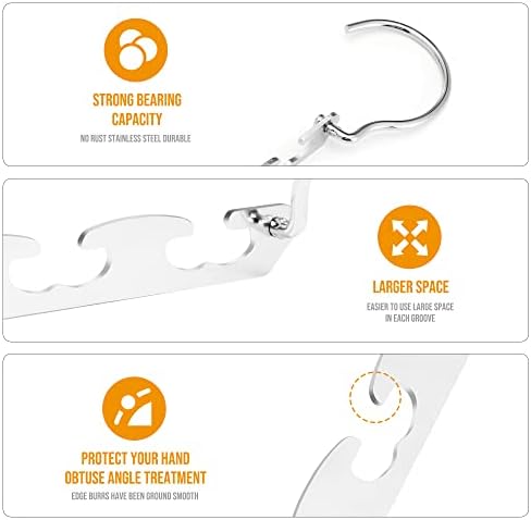 HOUSE DAY Closet Organizers and Storage Space Saving Hangers Stainless Steel Magic Hanger Upgraded Sturdy Storage Hangers Space Saver Clothes Hanger College Dorm Room Essentials 4PACK - Image 4