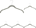 Amazon Basics Space Saving Slim Velvet Non-Slip Clothes Hangers for Closet Organization, Gray/Silver, 150-Pack by AmazonBasics