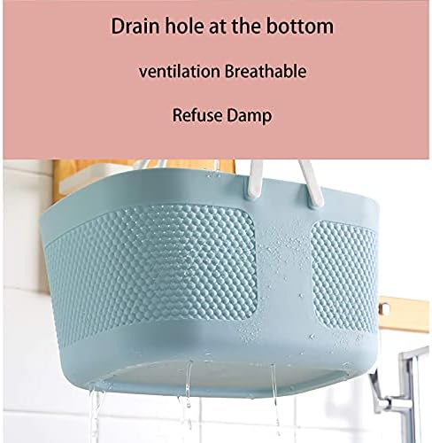 Portable Plastic Shower Caddy Basket Organizer with Handles, Khakis - Image 6