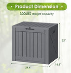 Greesum 40 Gallon Outdoor Deck Box with Lock, Resin Storage Chest, Gray - Image 7