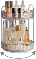 Asayuee 360 Rotating Makeup Organizer for Vanity,Bathroom Countertop Organizer,Spinning Perfume Organizer&Vanity Organizer(Grey-2 Tier) by Asayuee