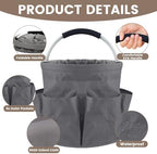 Cleaning Caddy with Handle, 17L Cleaning Supplies Organizer, Grey - Image 5