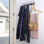 WEBI Coat Rack Wall Mounted,5 Coat Hooks for Hanging Coats,Heavy Duty Metal Double Hook Rack Hook Rail Wall Coat Rack with Hooks Coat Hanger Wall Mount for Clothes Entryway Jacket,Black - Image 6