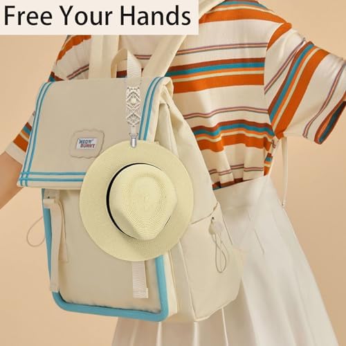 MEIXINZHI 3Pcs Cotton Hat Clips for Travel, Knitting Hat Clip for Bag Backpack Luggage, Beach Vacation Cruise Essentials - Image 5