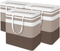 BlissTotes 3-Pack Laundry Basket, Collapsible Laundry Hamper, Khaki, 125L by BlissTotes