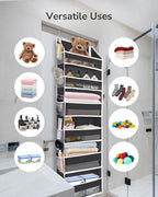 ULG 2Pack-Over The Door Organizer with 6 Large Pockets 12 Side Pockets Door Hanging Organizer Black Door Hanging - Image 6