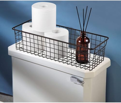 SheeChung Wire Storage Baskets, Metal Toilet Paper Basket Holder, Bronze - Image 2