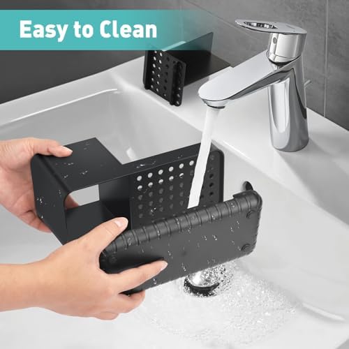 Toothbrush Holders for Bathroom Counter Organizer and Storage (Black) - Image 4