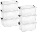 Superio 21 Quart Clear Plastic Storage Boxes with Lids, Stackable Organizer Containers, BPA-Free Storage Bins for Home, Office, School & Dorm, 6 Pack by Superio