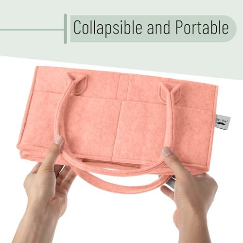 Mr. Pen- Baby Diaper Caddy Organizer, Coral - Image 6