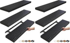 BAYKA Black Floating Shelves 22.5in, Set of 3, Wall Mounted for Wall Decor (Pack of 2) by Bayka