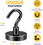 DIYMAG Magnetic Hooks 8pcs 120lbs Cruise Essentials 2026 Magnet Hook Black - Image 2
