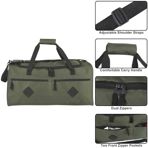 24 Inch 55 Liter Multi Pocket Duffle Bags for Men & Women For Traveling, the Gym, and as Sports Equipment Bag/Organizer - Image 2