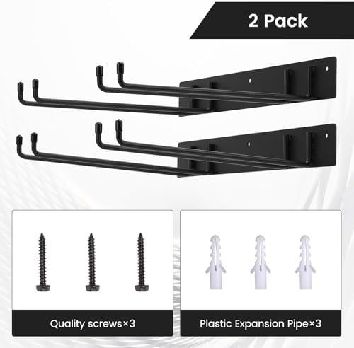 Folding Chair Rack,Metal Folding Chair Storage Rack - 2-Pack,Heavy Duty Design,Garage Organization & Foldable Chair Hanger - Image 4