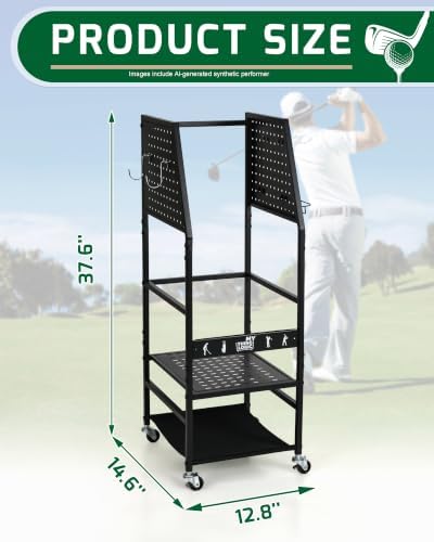 Mythinglogic Golf Bag Storage Organizer for Garage, Multiple Capacities - Image 6