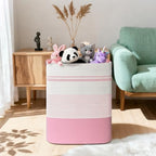 Laundry Hamper, 95L Tall Laundry Basket with Leather Handles, Rectangle Large Clothes Hamper for Organizing, Cotton Woven Laundry Baskets Storage Hampers for Bedroom, Nursery, Living Room - Image 6
