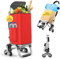 Heavy Duty 3 in 1 Shopping Cart, Foldable Hand Truck with 6 Wheels by ISWEES