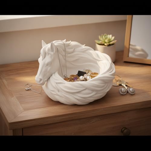 Horse Catchall Bowl Trinket Jewelry Key Tray For Entryway Table Decor - Image 2