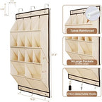 2 Pack Over the Door Shoe Organizers, Hanging Shoe Organizers Large Pockets - Image 2